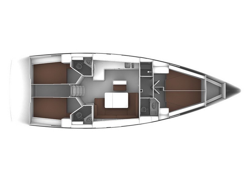 Rzut jachtu Bavaria Cruiser 46 SOLARIĆ