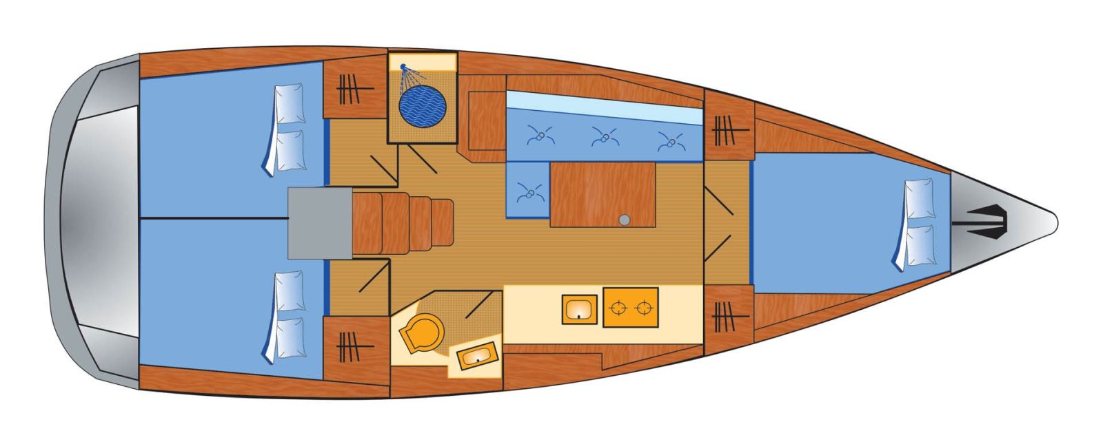 Rzut jachtu Oceanis 38.1 Nature