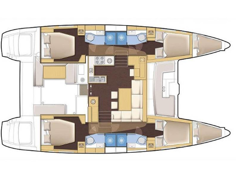 Rzut jachtu Lagoon 450 Fly Hydra VIII