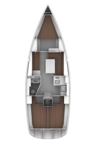 Rzut jachtu Bavaria Cruiser 36 Wilma