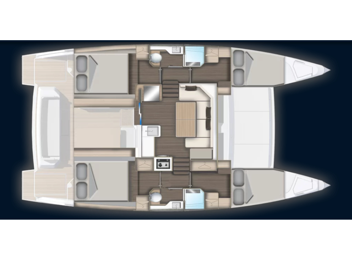 Rzut jachtu Aventura 37 Vesta