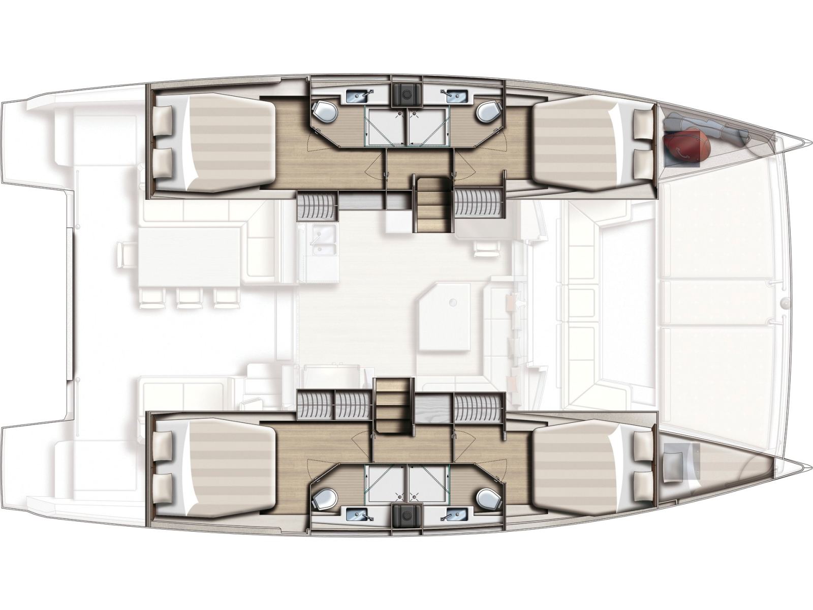 Rzut jachtu Bali 4.5 LeAndra