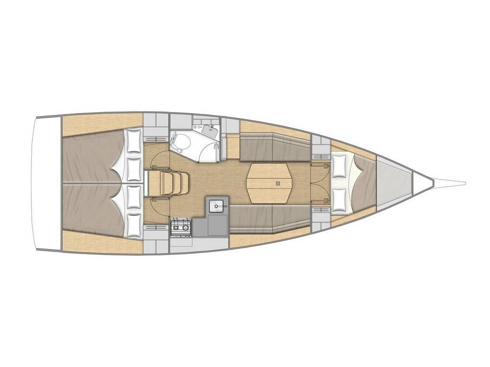 Rzut jachtu Oceanis 34.1 Navicela