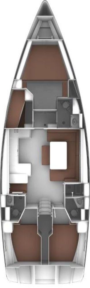 Rzut jachtu Bavaria Cruiser 46 Style Aiolos