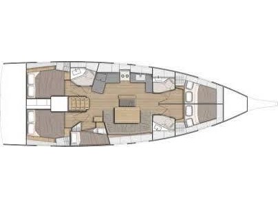 Rzut jachtu Oceanis 46.1 Vienna Princess