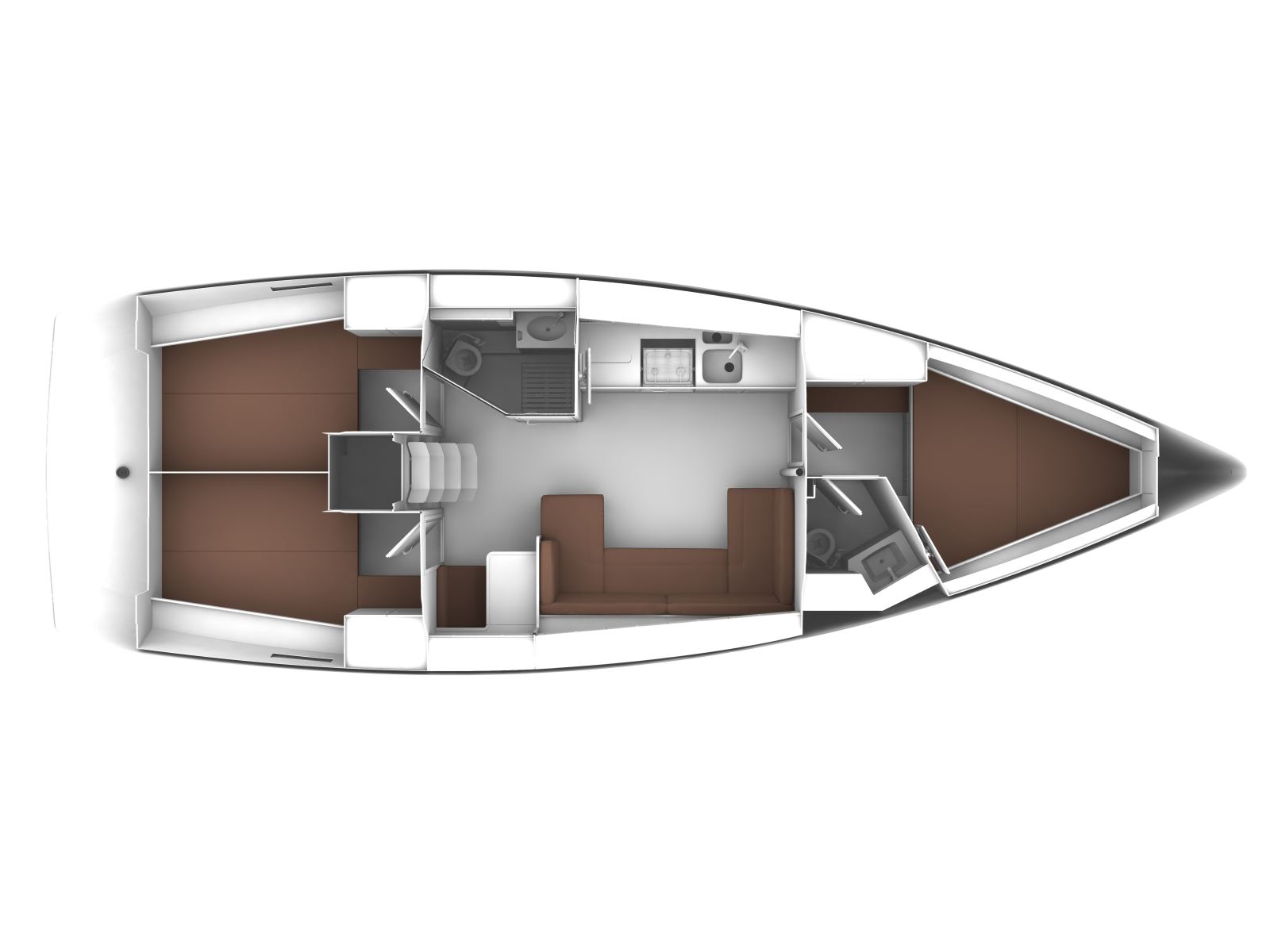 Rzut jachtu Bavaria Cruiser 41 S/Y Erifyli