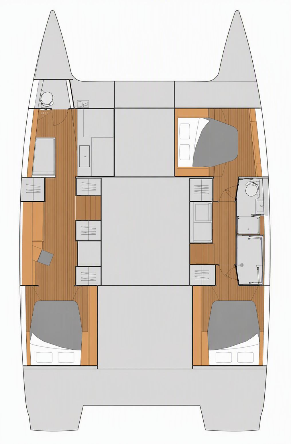 Rzut jachtu Fountaine Pajot Saona 47 La Belle Vie