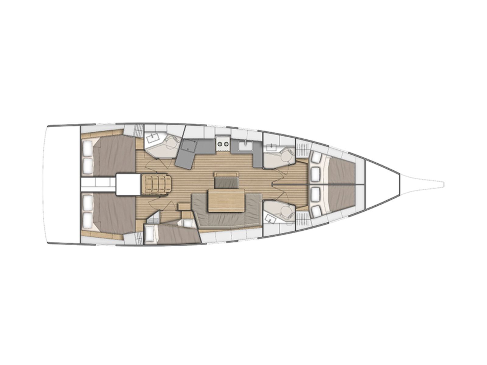 Rzut jachtu Oceanis 46.1 Sceptrum