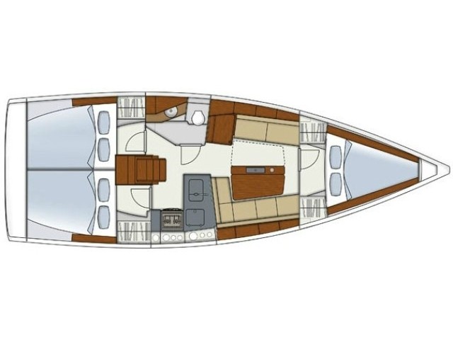 Rzut jachtu Hanse 345 Alkion