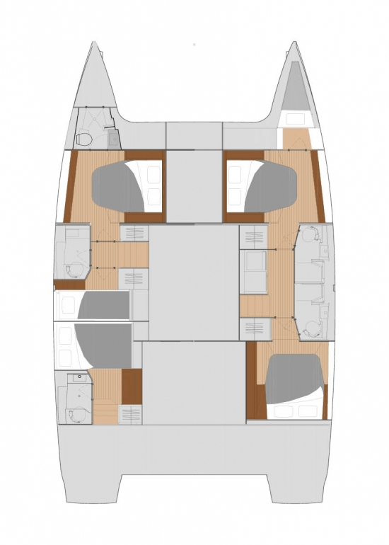 Rzut jachtu Fountaine Pajot Saona 47 Quintet Nefeli