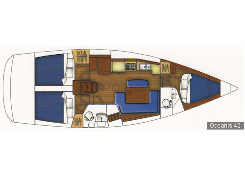 Rzut jachtu Oceanis 40 Zynobia