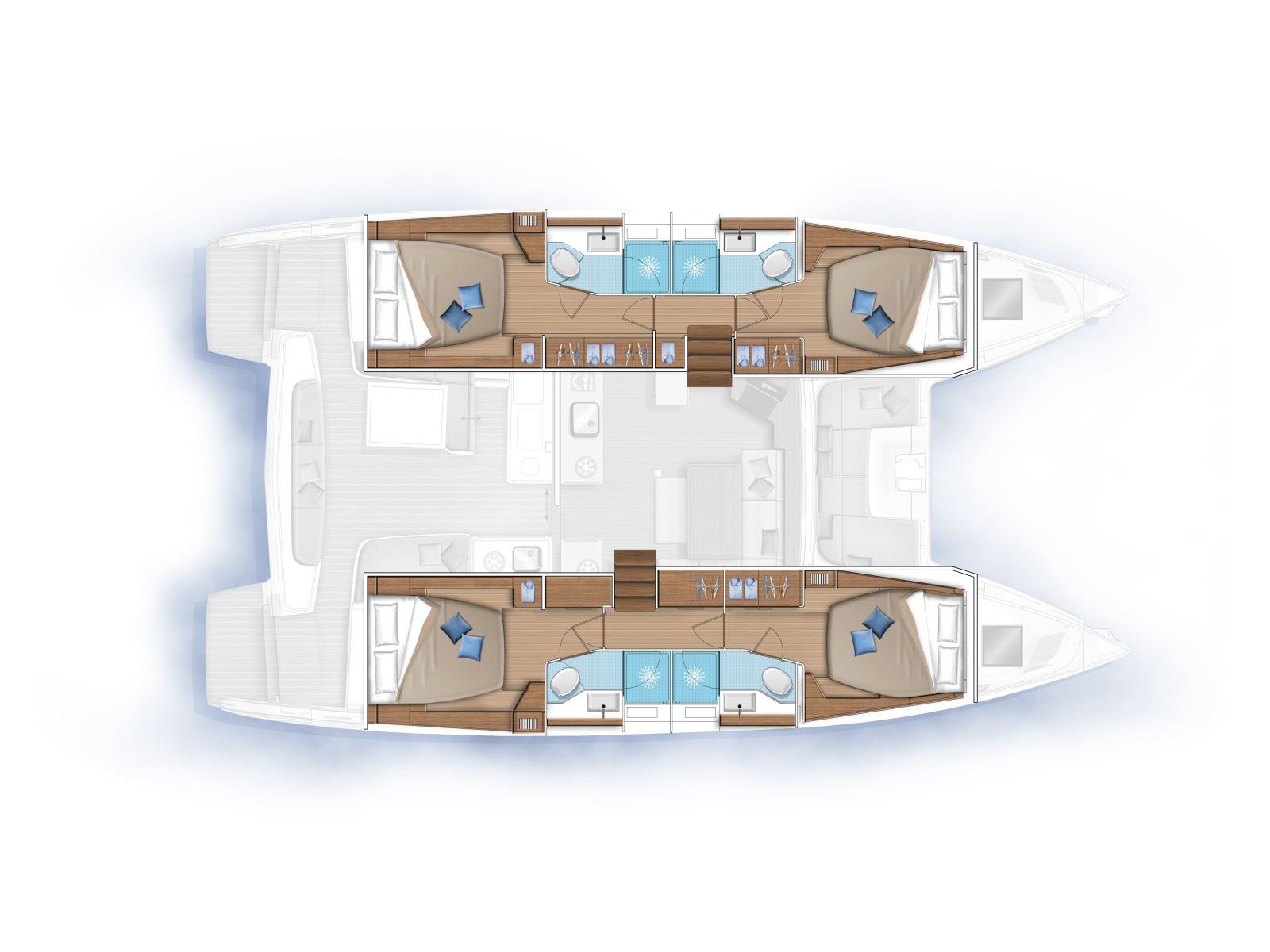 Rzut jachtu Lagoon 46 VELVET BREEZE