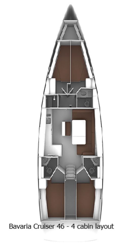 Rzut jachtu Bavaria Cruiser 46 Slovenska 4