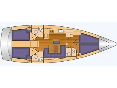 Rzut jachtu Bavaria Cruiser 46 Catilina