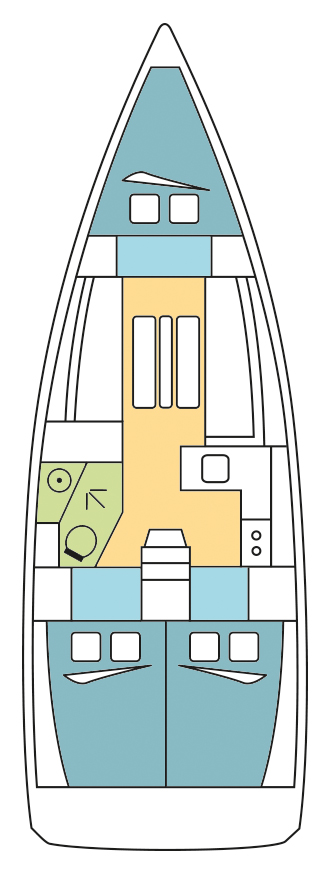 Rzut jachtu Sun Odyssey 349 LAPWING