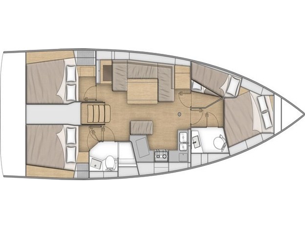 Rzut jachtu Oceanis 40.1 Beatrice