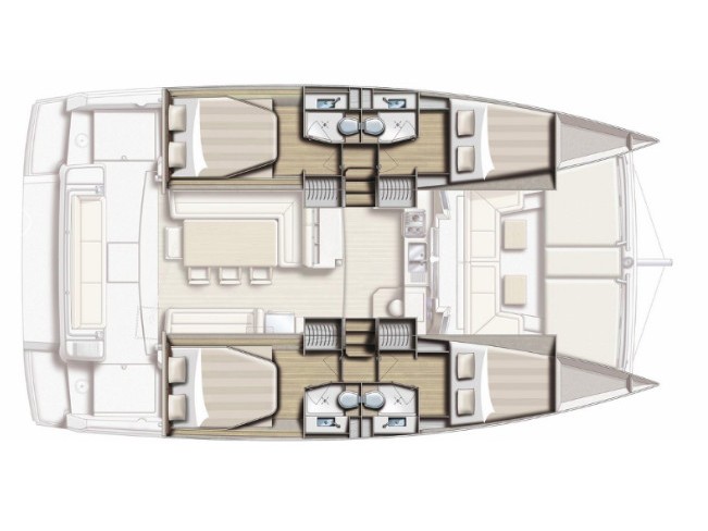 Rzut jachtu Bali 4.1 Princess
