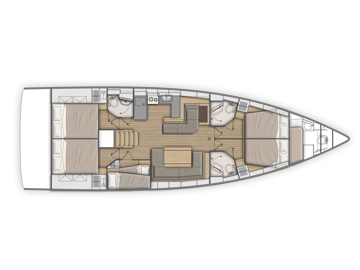 Rzut jachtu Oceanis 51.1 Alboran Lambrusco (Mallorca)