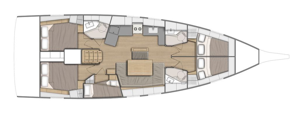 Rzut jachtu Oceanis 46.1 Dream