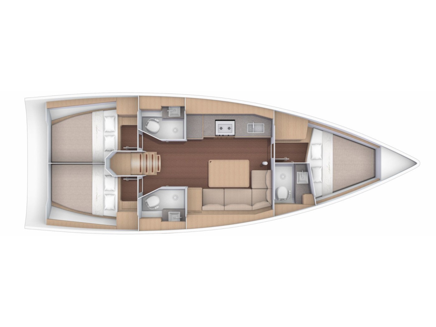 Rzut jachtu Dufour 390 Lady D