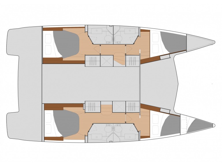 Rzut jachtu Isla 40 Blue Serenity