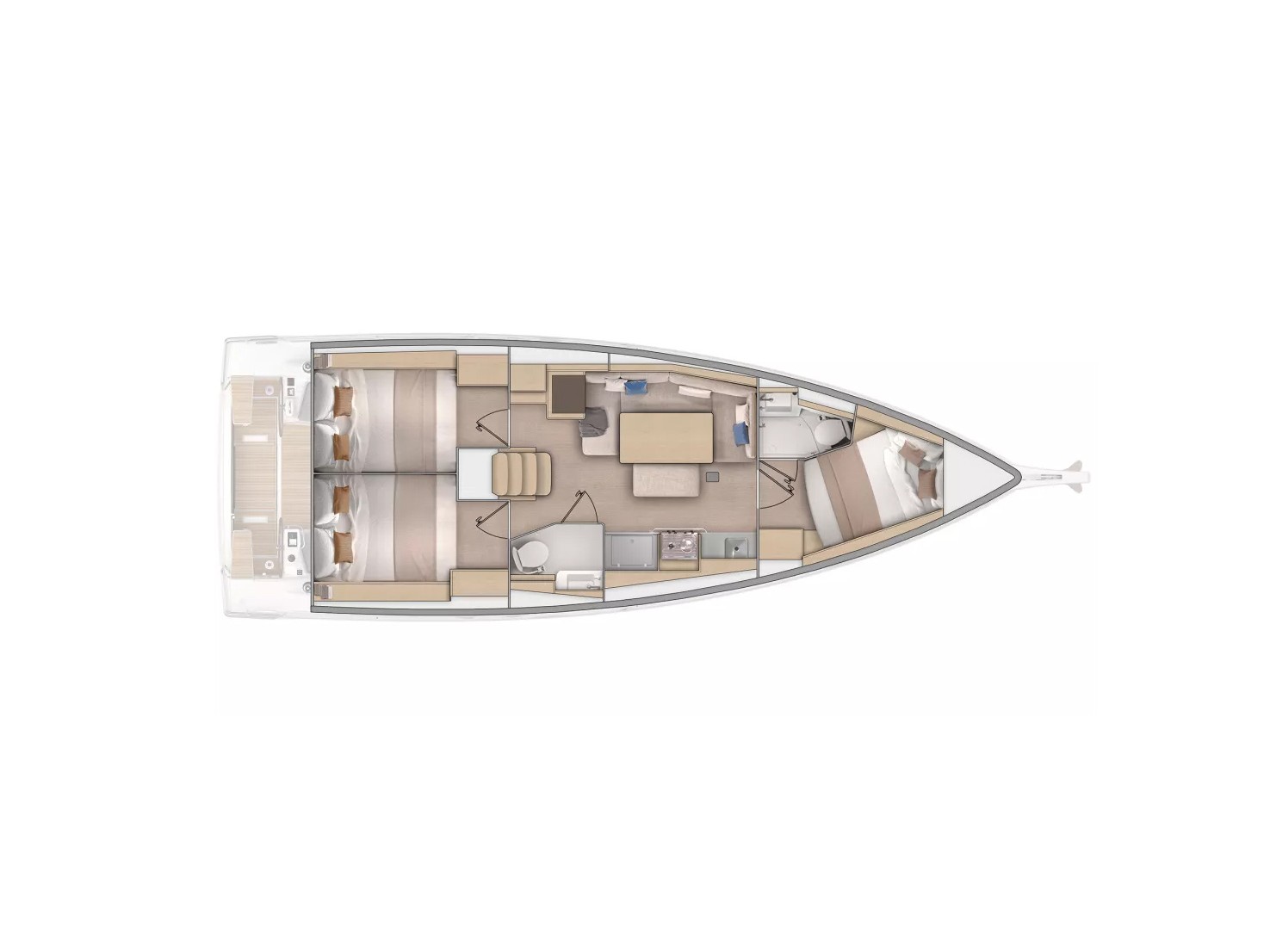 Rzut jachtu Oceanis 37.1 First Dream