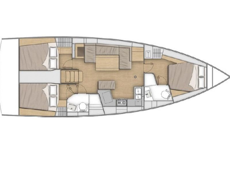 Rzut jachtu Oceanis 40.1 Aurelia