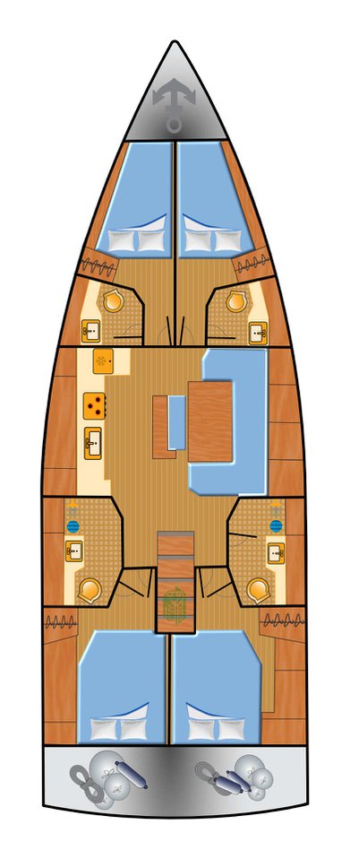 Rzut jachtu Hanse 460 Venus