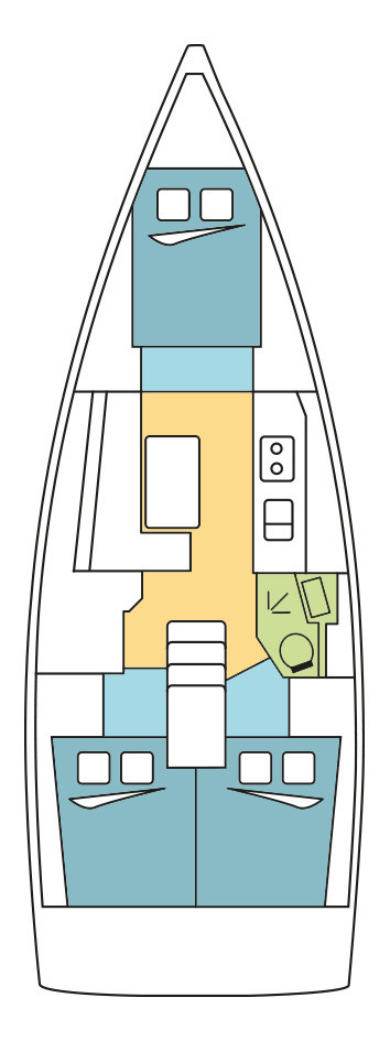 Rzut jachtu Oceanis 38.1 MAGPIE