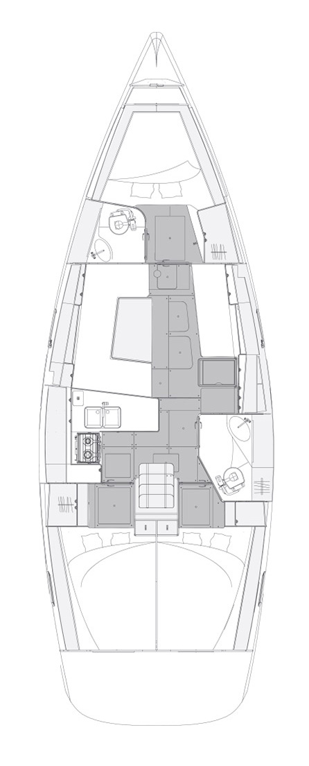 Rzut jachtu Elan Impression 40.1 Le Mat