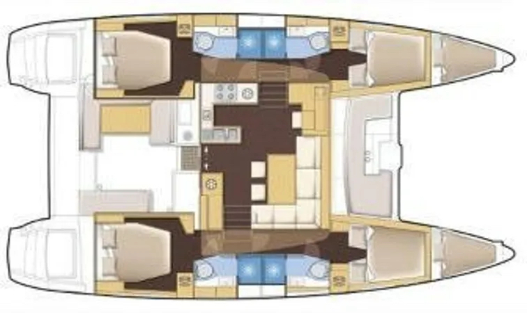 Rzut jachtu Lagoon 450 F Altair