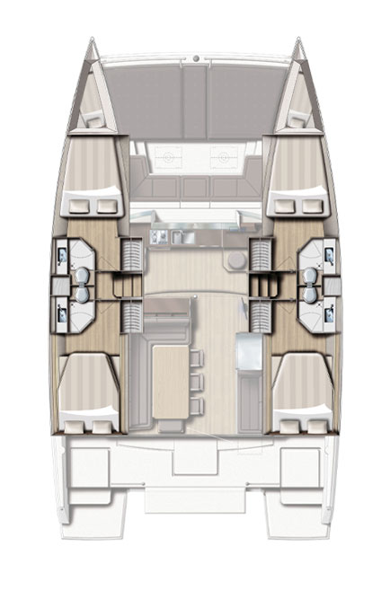 Rzut jachtu Bali 4.3 Summer Loft