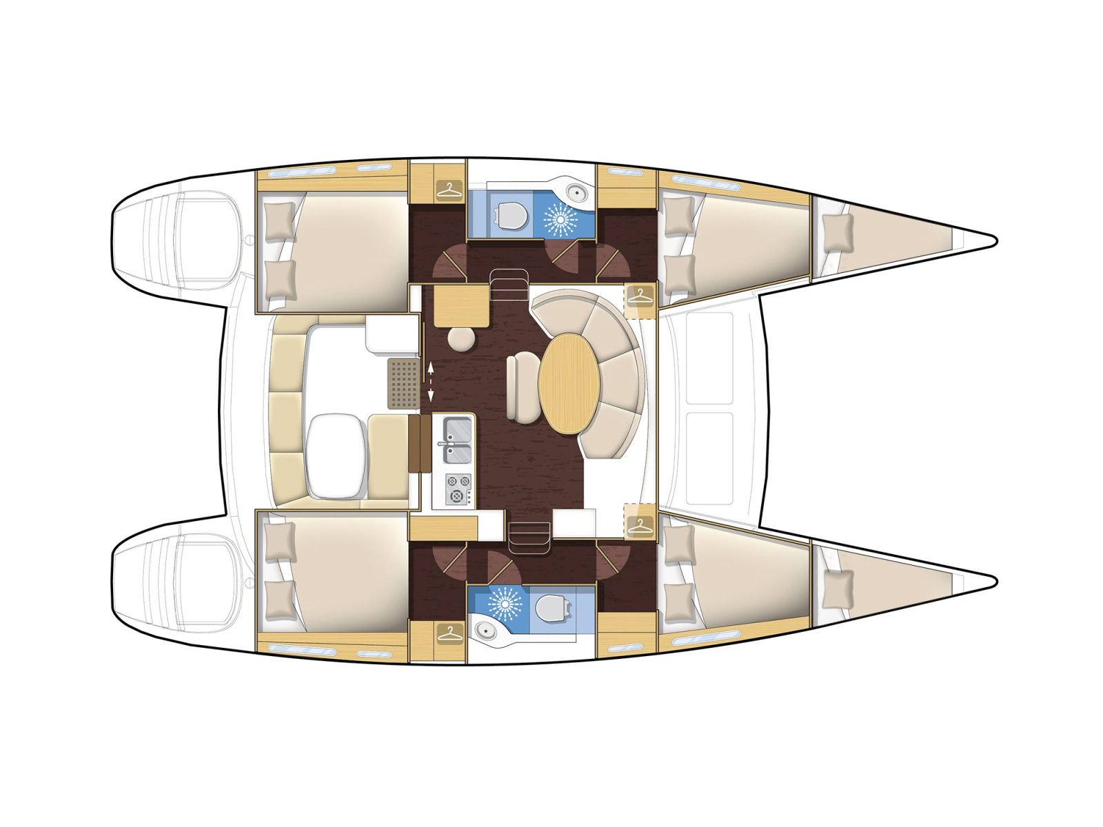 Rzut jachtu Lagoon 380 Eleven