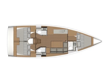 Rzut jachtu Dufour 390 Why Not 14