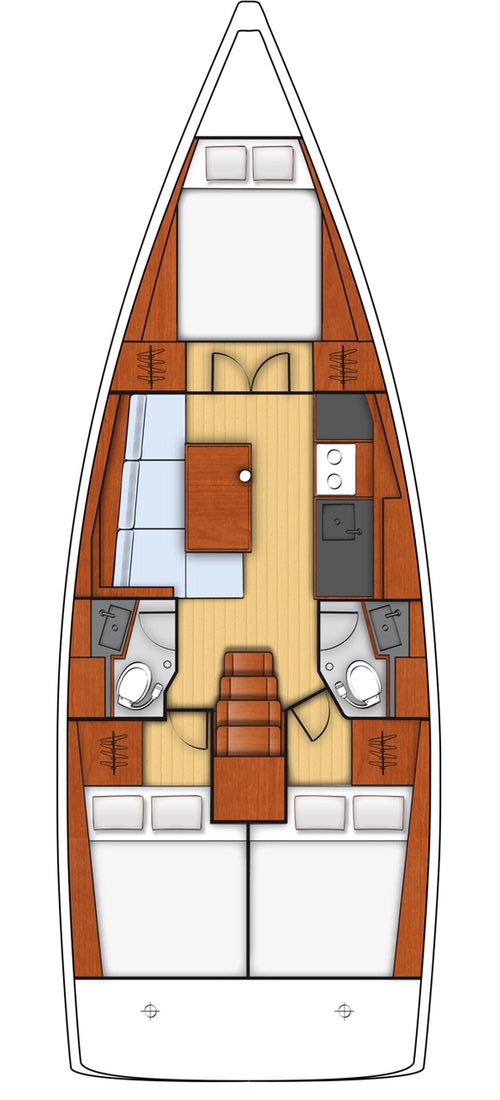 Rzut jachtu Oceanis 38.1 Jana