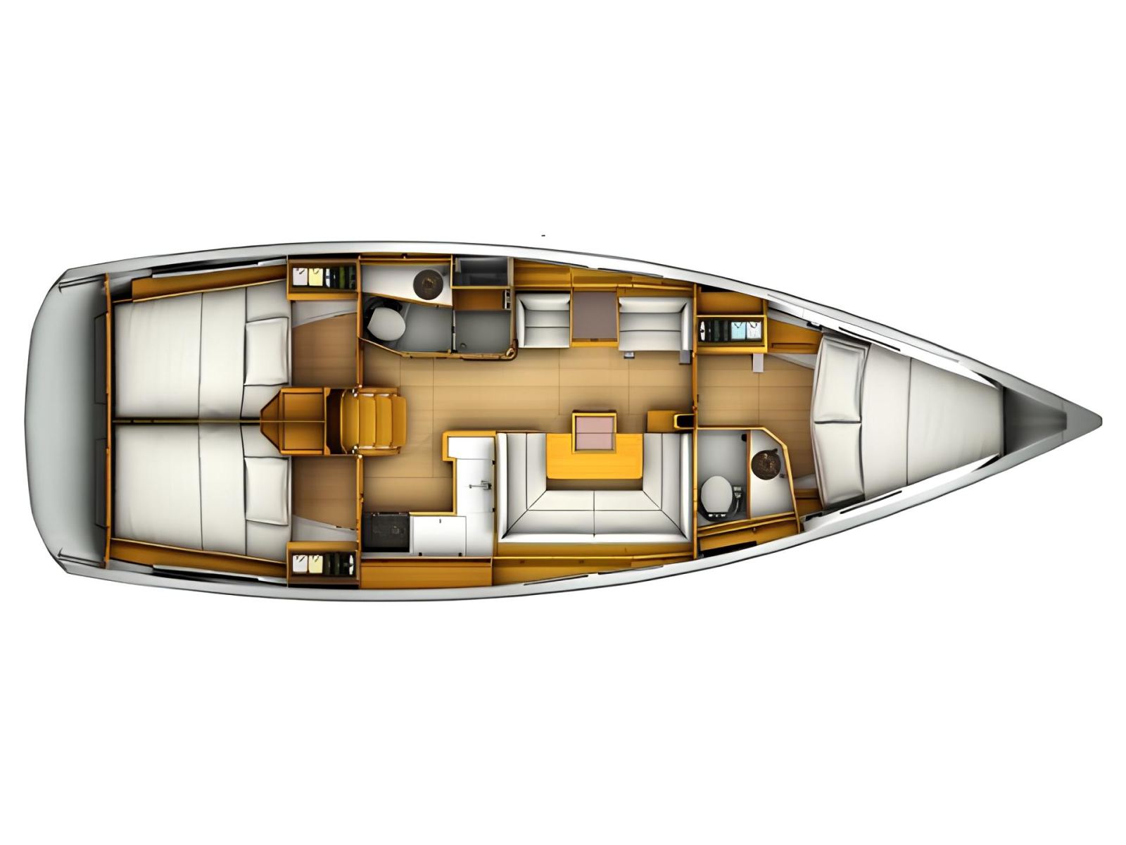 Rzut jachtu Sun Odyssey 409 Pangea