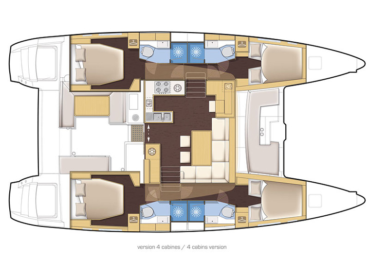 Rzut jachtu Lagoon 450 DOUBLE TROUBLE II
