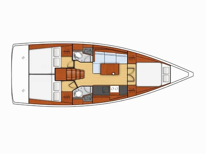 Rzut jachtu Oceanis 38.1 Zeus