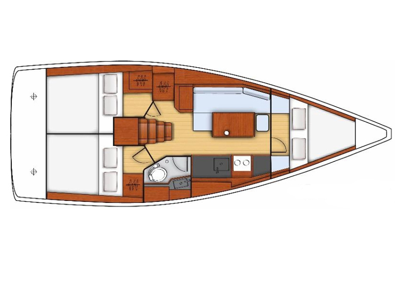 Rzut jachtu Oceanis 35 Vendy