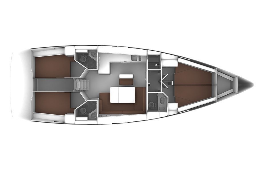 Rzut jachtu Bavaria Cruiser 46 Sea Wonder