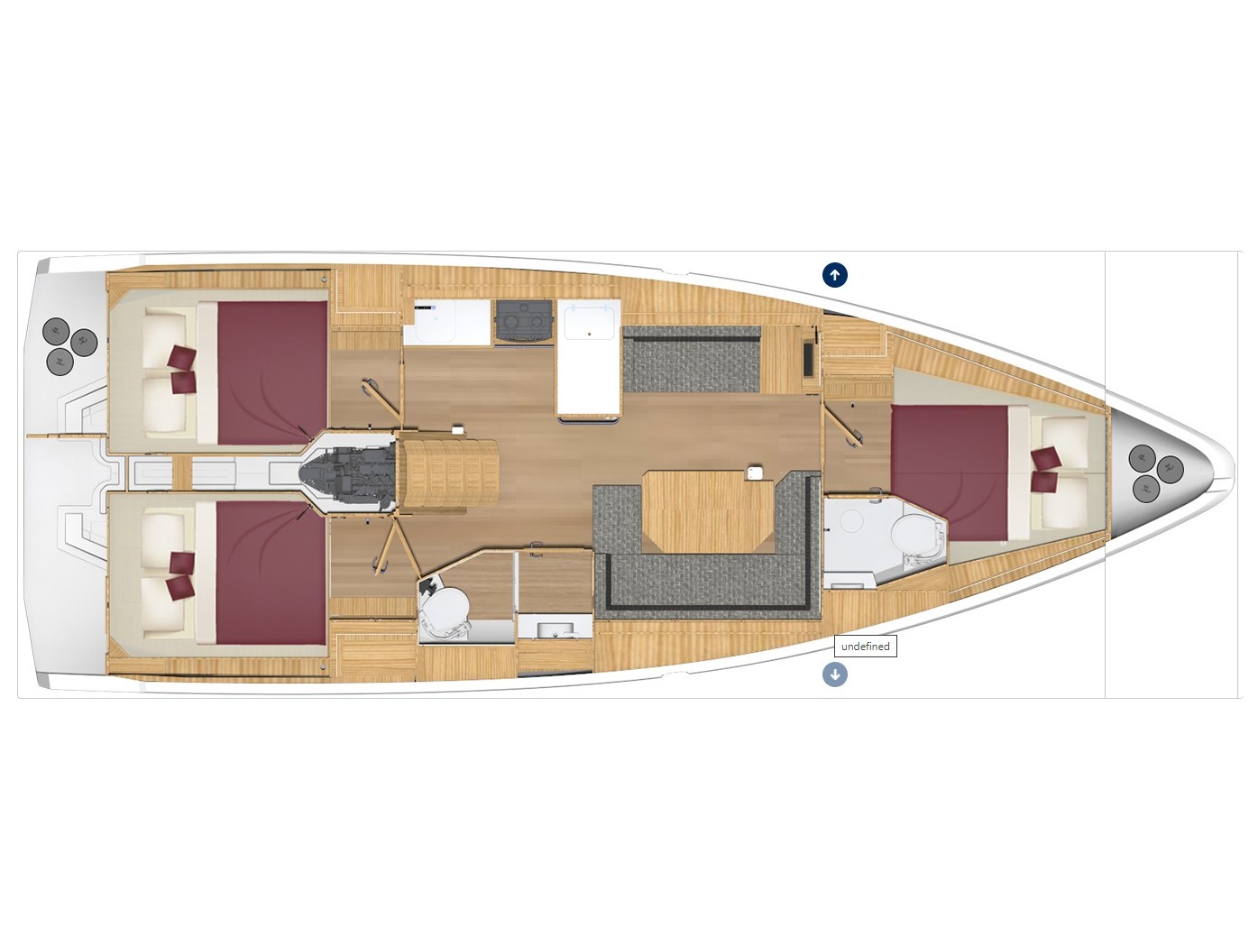 Rzut jachtu Bavaria C38 Bavaria C38