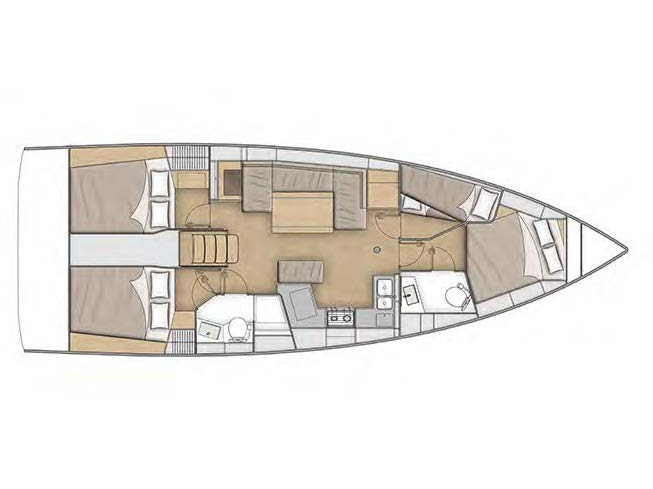 Rzut jachtu Oceanis 40.1 LOL