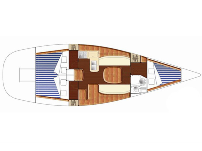 Rzut jachtu First 40.7 Milena