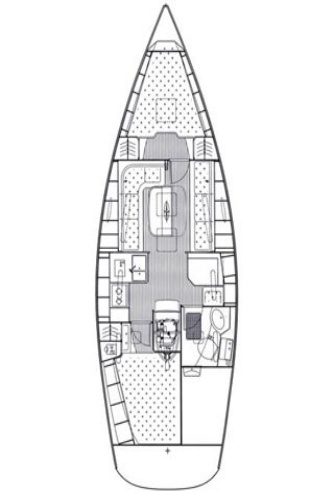 Rzut jachtu Bavaria 34 Cruiser Bimbo