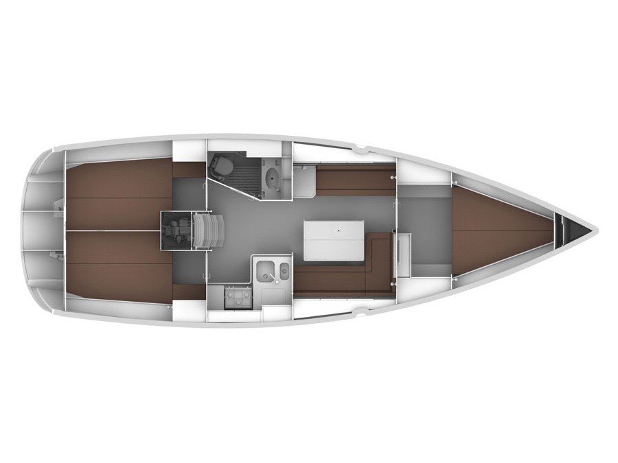 Rzut jachtu Bavaria 36 Cruiser Lucky Day