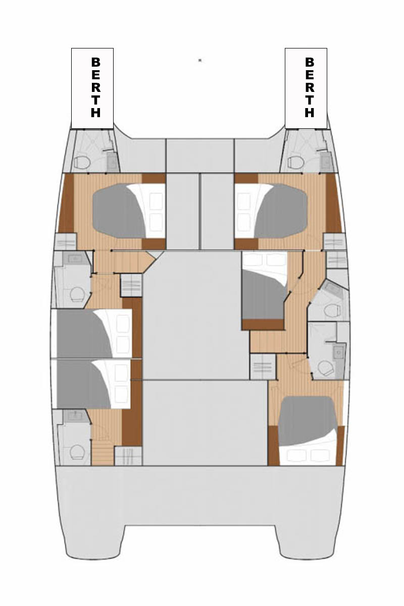 Rzut jachtu Fountaine Pajot Saba 50 Good Vibrations