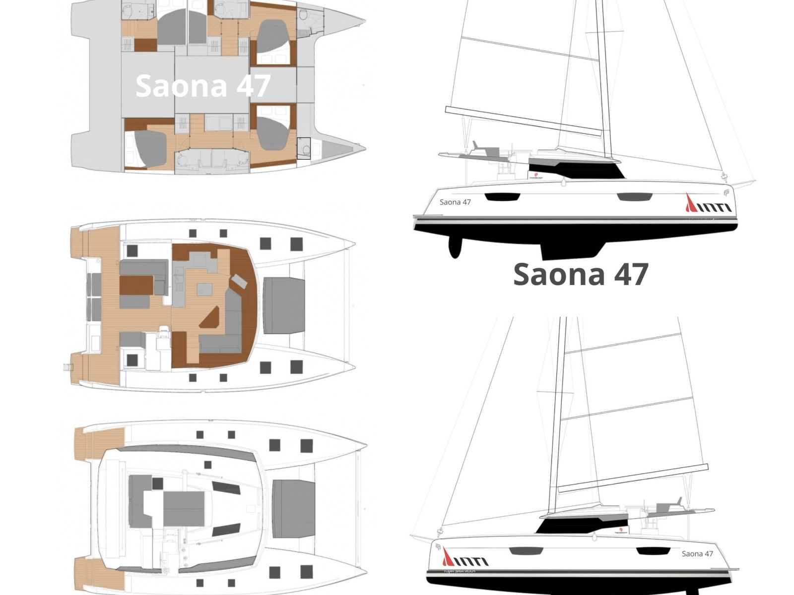 Rzut jachtu Saona 47 Premium