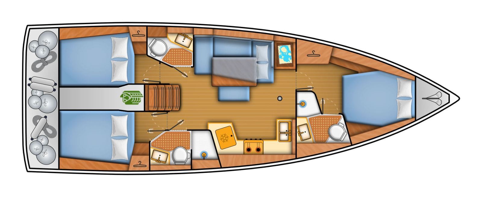 Rzut jachtu Oceanis 40.1 Hatha