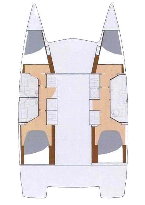 Rzut jachtu Fountaine Pajot Lucia 40 Servus