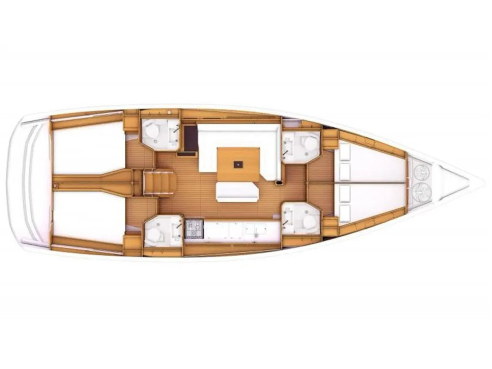 Rzut jachtu Sun Odyssey 479 Moonlight